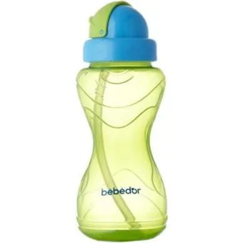 Bebedor Pipetli Akıtmaz Kulpsuz 9+ Ay 330 ml Alıştırma Bardağı Yeşil