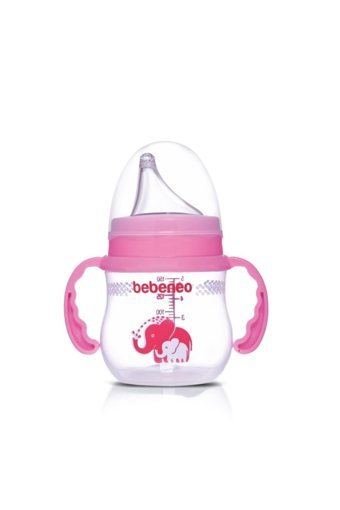Bebeneo Akıtmaz Kulplu 6+ Ay 150 ml Alıştırma Bardağı Pembe