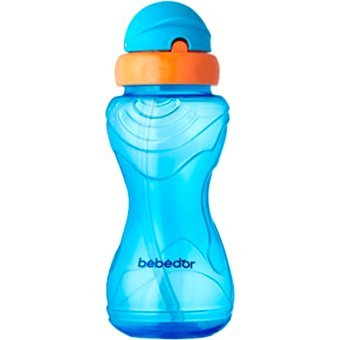 Bebedor Pipetli Akıtmaz Kulpsuz 9+ Ay 330 ml Alıştırma Bardağı Mavi