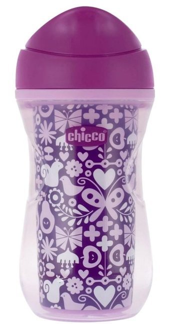 Chicco Pipetli Akıtmaz Kulpsuz 14+ Ay 266 ml Alıştırma Bardağı Pembe