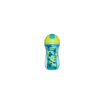 Chicco Pipetli Akıtmaz Kulpsuz 14+ Ay 266 ml Alıştırma Bardağı Yeşil-Kırmızı