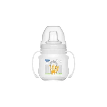 Wee Baby Akıtmaz Kulplu 6+ Ay 125 ml Alıştırma Bardağı Beyaz