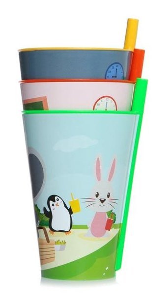 Baby Plus Pipetli Kulpsuz 400 ml Alıştırma Bardağı Sarı