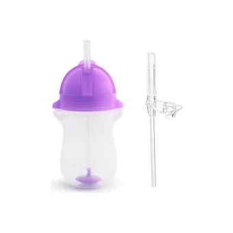 Munchkin Pipetli Akıtmaz Kulplu 12+ Ay 296 ml Alıştırma Bardağı Mor