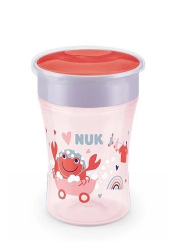 Nuk Akıtmaz Kulpsuz 8+ Ay 230 ml Alıştırma Bardağı Beyaz