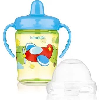 Bebedor Pipetli Kulplu 6+ Ay 270 ml Alıştırma Bardağı Mavi