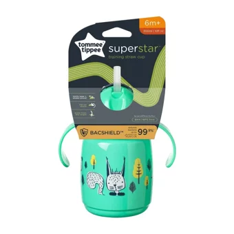Tommee Tippee Pipetli Kulplu 6+ Ay 300 ml Alıştırma Bardağı Yeşil