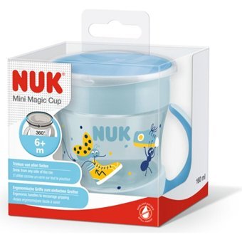 Nuk Akıtmaz Kulplu 6+ Ay 160 ml Alıştırma Bardağı Mavi