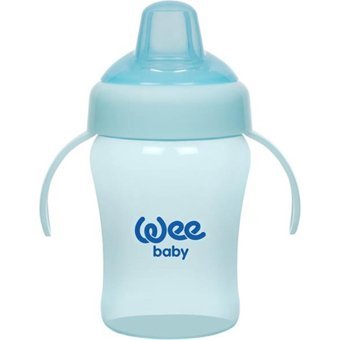Wee Baby 775 Akıtmaz Kulplu 240 ml Alıştırma Bardağı Pembe
