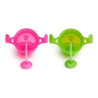 Munchkin Pipetli Akıtmaz Kulplu 6+ Ay 207 ml Alıştırma Bardağı Pembe-Yeşil