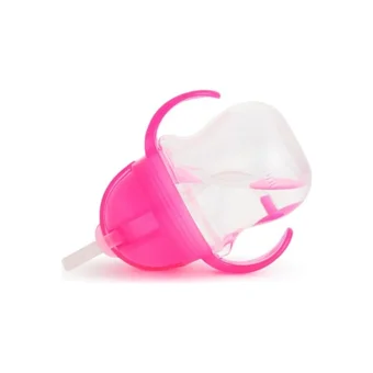 Munchkin Pipetli Akıtmaz Kulplu 6+ Ay 207 ml Alıştırma Bardağı Pembe-Yeşil