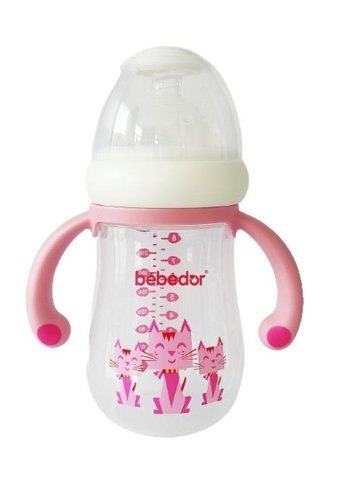 Bebedor 99322 Kulplu 0+ Ay 240 ml Alıştırma Bardağı Beyaz