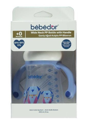 Bebedor 99322 Kulplu 0+ Ay 240 ml Alıştırma Bardağı Beyaz