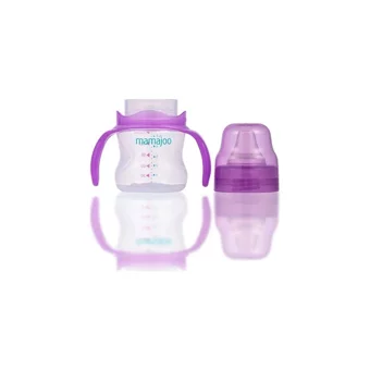 Mamajoo Akıtmaz Kulplu 9+ Ay 150 ml Alıştırma Bardağı Mor