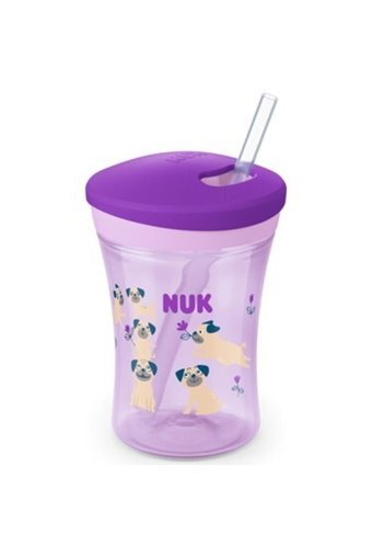Nuk Pipetli Akıtmaz Kulpsuz 12+ Ay 230 ml Alıştırma Bardağı Pembe