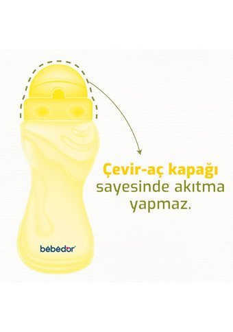 Bebedor Pipetli Akıtmaz Kulpsuz 9+ Ay 330 ml Alıştırma Bardağı Turuncu