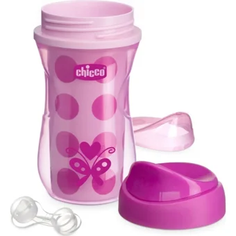Chicco Akıtmaz Kulpsuz 14+ Ay Alıştırma Bardağı Pembe
