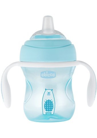 Chicco Akıtmaz Kulplu 4+ Ay 200 ml Alıştırma Bardağı Mavi