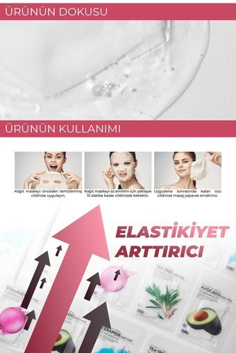 Tenzero Yaşlanma Karşıtı Nemlendirici Ve Dengeleyici Kolajen Şeffaf Pamuk Nemlendiricili Kağıt Yüz Maskesi 10x25 ml