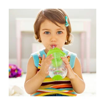 Munchkin Pipetli Akıtmaz Kulplu-Kulpsuz 6+ Ay 207 ml Alıştırma Bardağı Mor-Yeşil