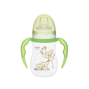 Wee Baby Akıtmaz Kulplu 6+ Ay 250 ml Alıştırma Bardağı Yeşil