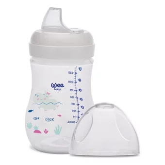 Wee Baby 297 Akıtmaz Kulpsuz 6+ Ay 250 ml Alıştırma Bardağı Beyaz