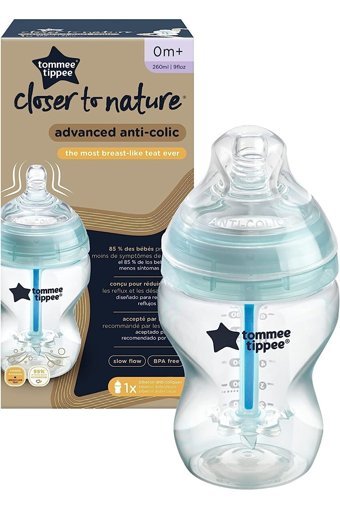Tommee Tippee Pipetli Kulpsuz 0+ Ay 260 ml Alıştırma Bardağı Şeffaf