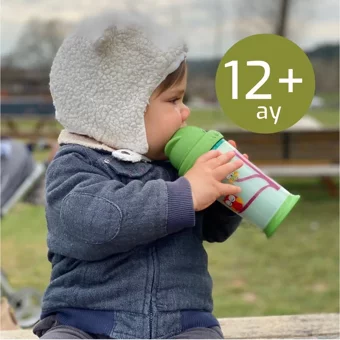 Bebedor Pipetli Akıtmaz Kulpsuz Alıştırma Bardağı Yeşil