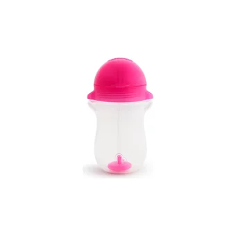 Munchkin Pipetli Akıtmaz Kulpsuz 12+ Ay 296 ml Alıştırma Bardağı Mor-Pembe