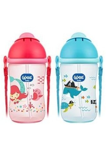 Wee Baby 171 Pipetli Akıtmaz Kulpsuz 6+ Ay 380 ml Alıştırma Bardağı Kırmızı