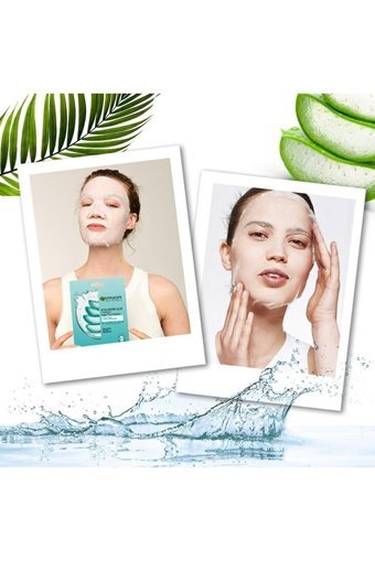 Garnier Tazeleyici Yoğun Nem + Canlı Görünüm Aloe Veralı Nemlendiricili Kağıt Yüz Maskesi