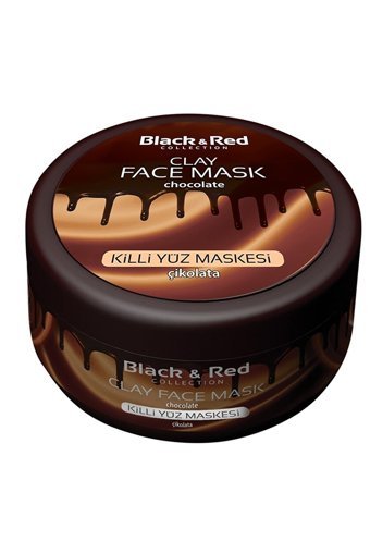 Black & Red Beyaz+Çikolatalı Killi Soyulabilir Krem Yüz Maskesi 250 ml+400 gr