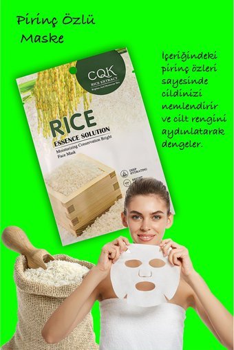 Uniquem Ton Eşitleyici Pirinç Nemlendiricili Kağıt Yüz Maskesi