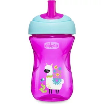 Chicco Pipetli Akıtmaz Kulplu 12+ Ay 266 ml Alıştırma Bardağı Pembe
