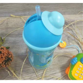 Wee Baby AY-WEE171 Pipetli Akıtmaz Kulpsuz 6+ Ay 380 ml Alıştırma Bardağı Mavi