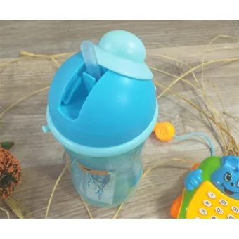 Wee Baby AY-WEE171 Pipetli Akıtmaz Kulpsuz 6+ Ay 380 ml Alıştırma Bardağı Mavi