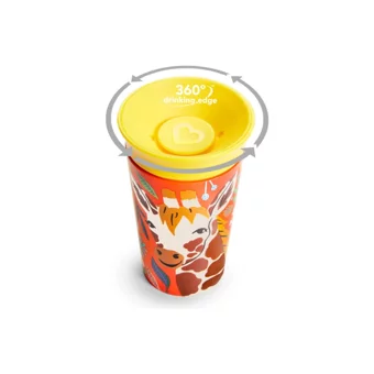 Munchkin Wildlove Akıtmaz Kulpsuz 12+ Ay 266 ml Alıştırma Bardağı Turuncu