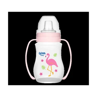 Wee Baby 754 Pipetli Akıtmaz Kulplu 6+ Ay 250 ml Alıştırma Bardağı Pembe