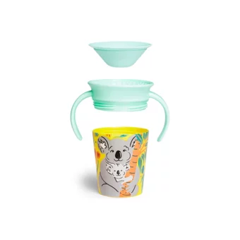 Munchkin Wildlove Akıtmaz Kulplu 6+ Ay 177 ml Alıştırma Bardağı Mavi