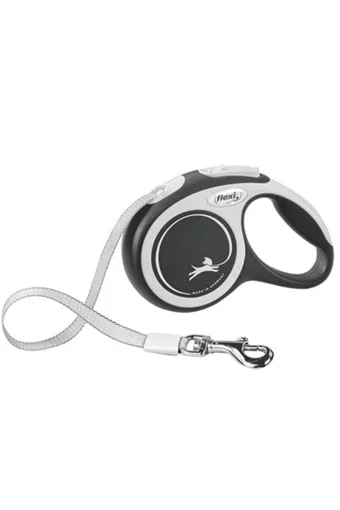 Flexi New Comfort Otomatik Siyah Serit Gezdirme Large 5 Metre