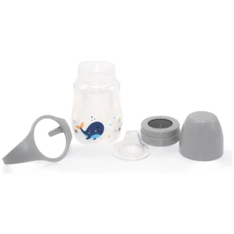 Baby Jem Akıtmaz Kulplu 6+ Ay 250 ml Alıştırma Bardağı Gri