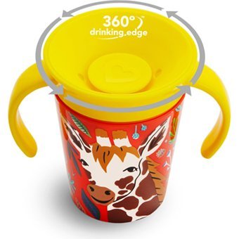 Munchkin Akıtmaz Kulplu 6+ Ay 177 ml Alıştırma Bardağı Turuncu