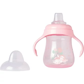 Saro Akıtmaz Kulplu 6+ Ay 250 ml Alıştırma Bardağı Pembe