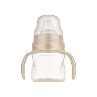 Mamajoo Akıtmaz Kulplu 6+ Ay 160 ml Alıştırma Bardağı Bej