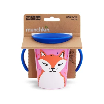 Munchkin Akıtmaz Kulplu 6+ Ay 177 ml Alıştırma Bardağı Pembe