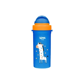 Wee Baby Pipetli Akıtmaz Kulpsuz 6+ Ay 300 ml Alıştırma Bardağı Mavi