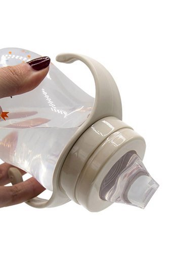 Babyjem Akıtmaz Kulplu 6+ Ay 250 ml Alıştırma Bardağı Vizon