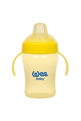 Wee Baby Akıtmaz Kulplu 6+ Ay 240 ml Alıştırma Bardağı Sarı