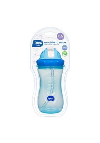 Wee Baby 775 Akıtmaz Kulplu 240 ml Alıştırma Bardağı Yeşil-Mavi