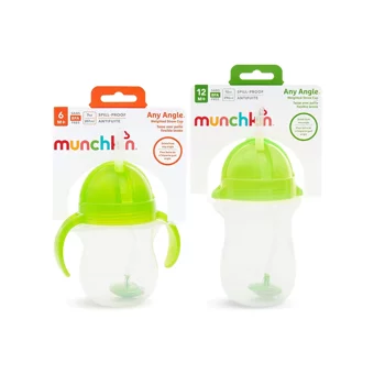 Munchkin Pipetli Akıtmaz Kulplu-Kulpsuz 6+ Ay 207 ml Alıştırma Bardağı Yeşil